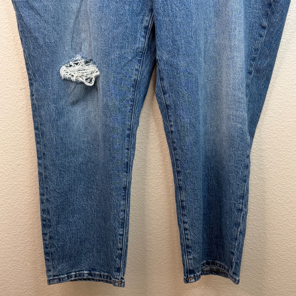 Madewell Womens Mid-Rise Perfect Vintage Ainsdale Wash Jeans Knee-Rip Plus 24W - Picture 11 of 16